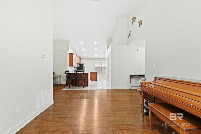 miscellaneous room featuring light hardwood / wood-style flooring