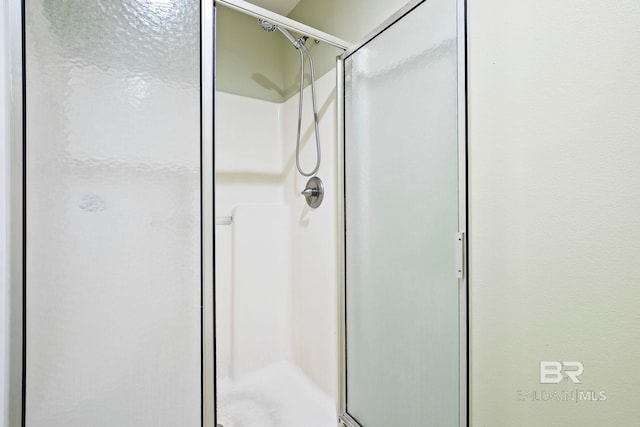 bathroom featuring walk in shower