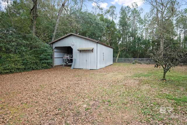 view of outdoor structure