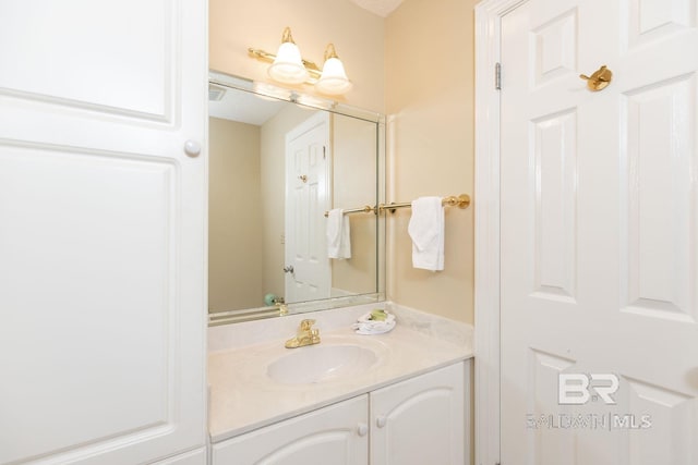 bathroom with large vanity