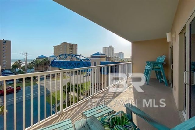 balcony with a city view