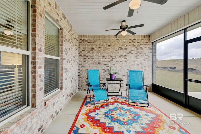 view of sunroom