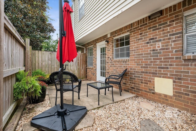 view of patio / terrace with fence