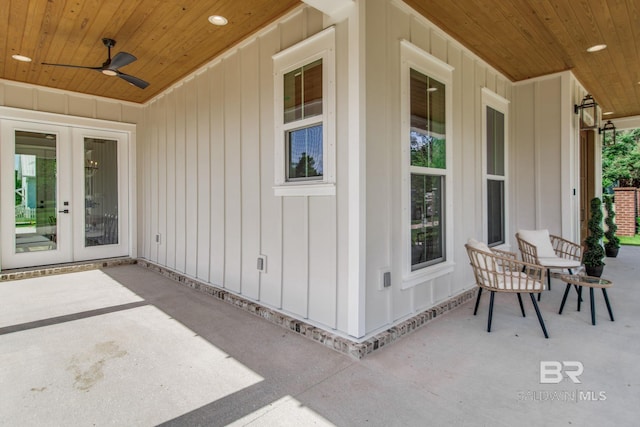 15132 Itea Dr, Foley, AL 36535 - porch featuring french doors and a ceiling fan