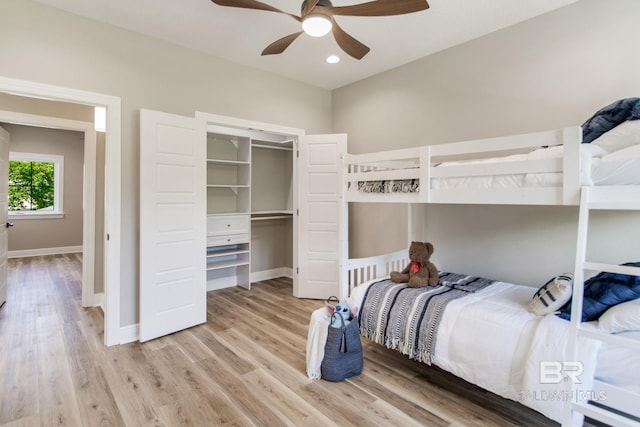 15132 Itea Dr, Foley, AL 36535 - bedroom featuring wood finished floors, recessed lighting, and ceiling fan