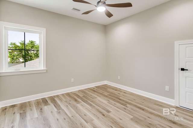15132 Itea Dr, Foley, AL 36535 - spare room featuring a ceiling fan and light wood-type flooring