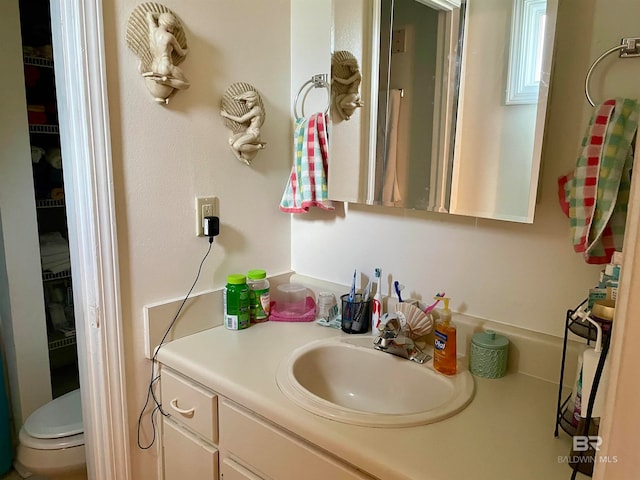 bathroom featuring toilet and vanity