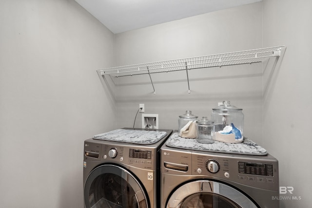 laundry room with laundry area and washer and clothes dryer