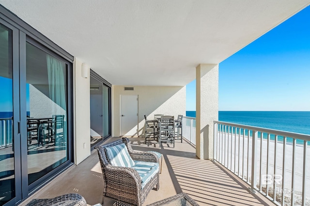 25020 Perdido Beach Blvd Unit 804B, Orange Beach, AL 36561 - balcony featuring a water view and a beach view