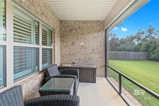 view of sunroom