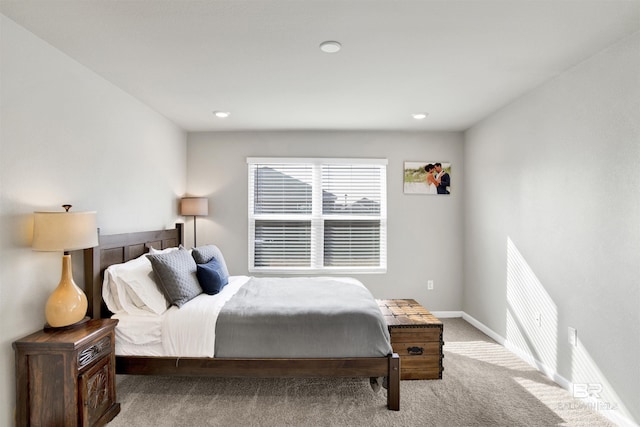 bedroom with carpet floors