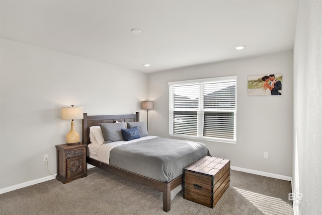 bedroom with carpet floors