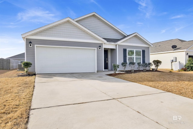 single story home featuring a garage