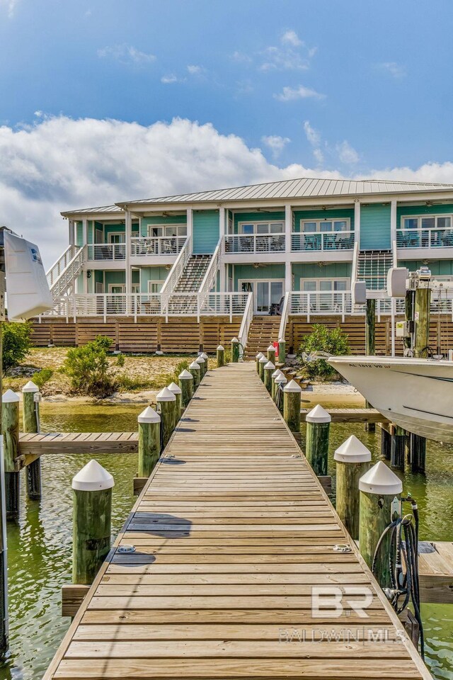 17290 Perdido Key Dr Unit 5B, Pensacola, FL 32507 - dock area with a water view