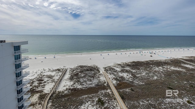 water view featuring a view of the beach