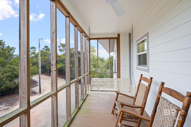 view of sunroom