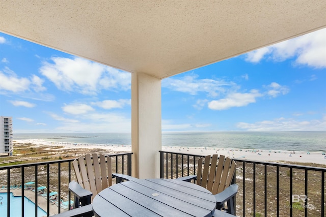 26802 Perdido Beach Blvd Unit 7C2, Orange Beach, AL 36561 - balcony featuring a beach view and a water view