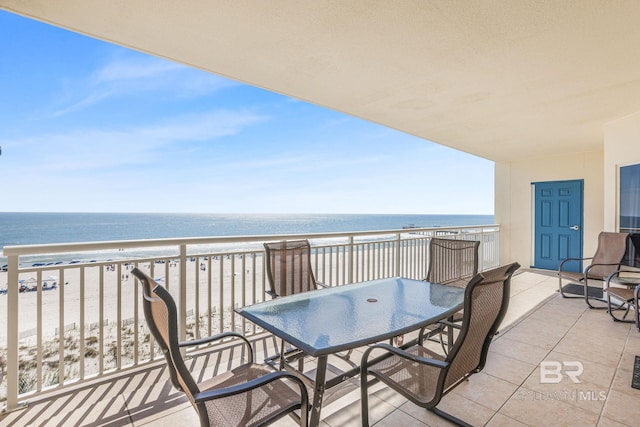26200 Perdido Beach Blvd Unit 508, Orange Beach, AL 36561 - balcony with a water view, a beach view, and outdoor dining area