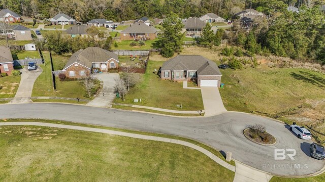 drone / aerial view featuring a residential view