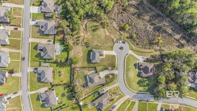 drone / aerial view with a residential view