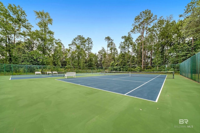 view of tennis court