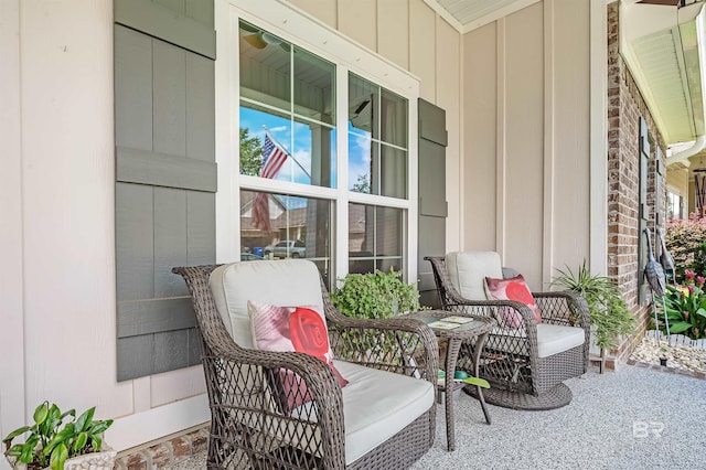 view of patio with covered porch