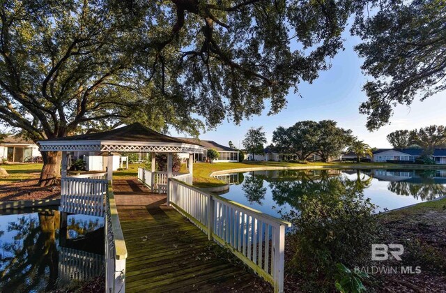 9577 Villas Dr, Foley, AL 36535 - dock area featuring a water view