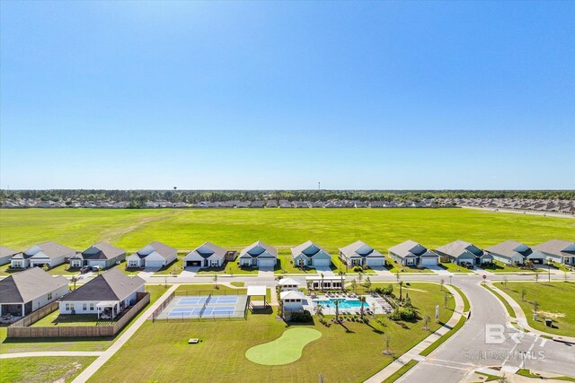 4299 Montague Dr, Gulf Shores, AL 36542 - aerial perspective of suburban area with a pool
