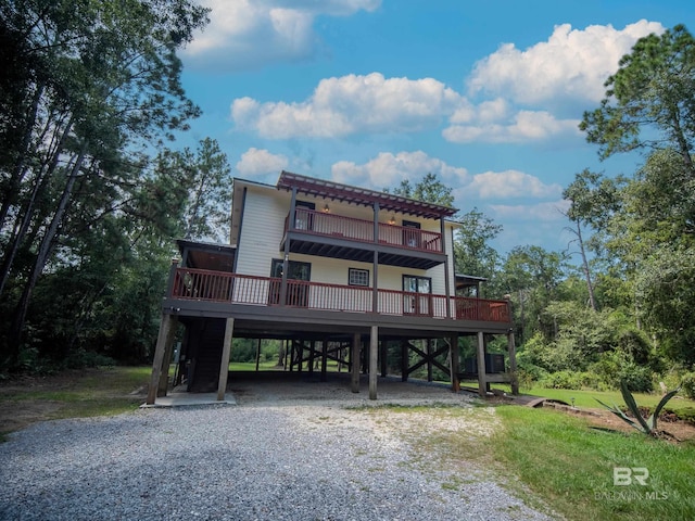 view of front of house with a carport