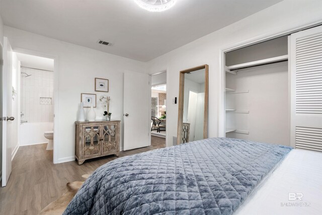 bedroom featuring light wood-type flooring