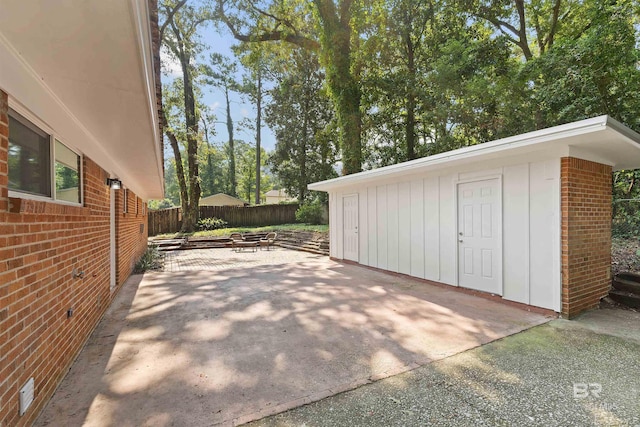 view of patio / terrace with fence