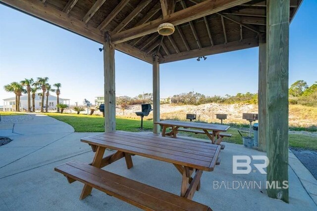 exterior space featuring a gazebo