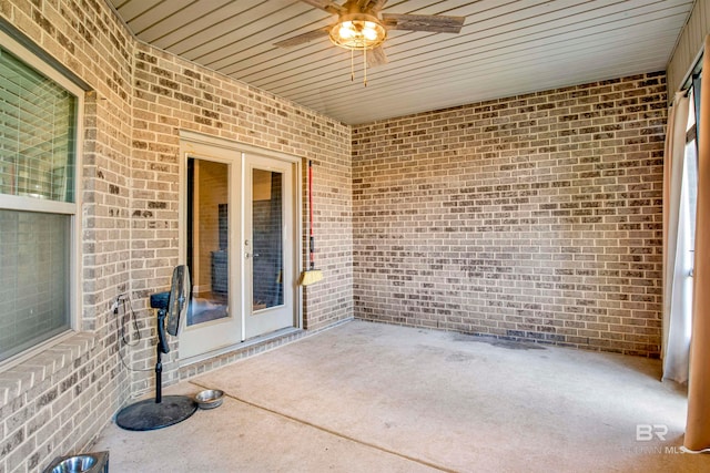 view of patio / terrace featuring ceiling fan