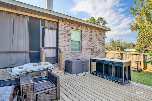 view of wooden deck