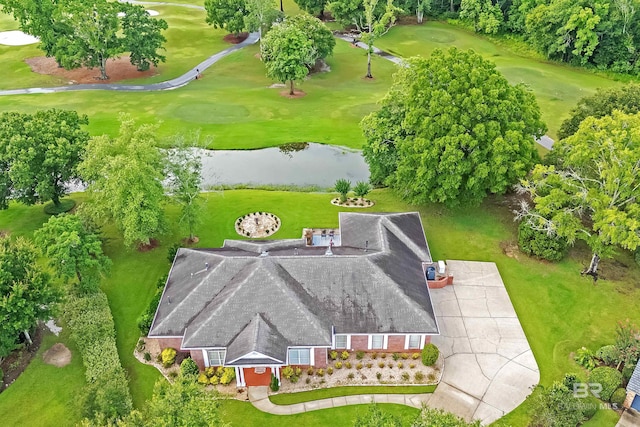 715 Village Dr, Gulf Shores, AL 36542 - aerial view of property and surrounding area featuring a golf course and a nearby body of water