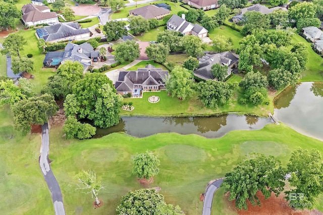715 Village Dr, Gulf Shores, AL 36542 - aerial perspective of suburban area with a nearby body of water and a local golf course