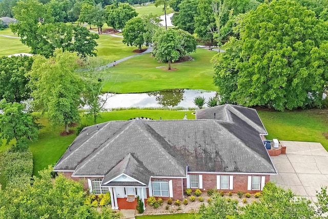 715 Village Dr, Gulf Shores, AL 36542 - view from above of property featuring a local golf course and a large body of water
