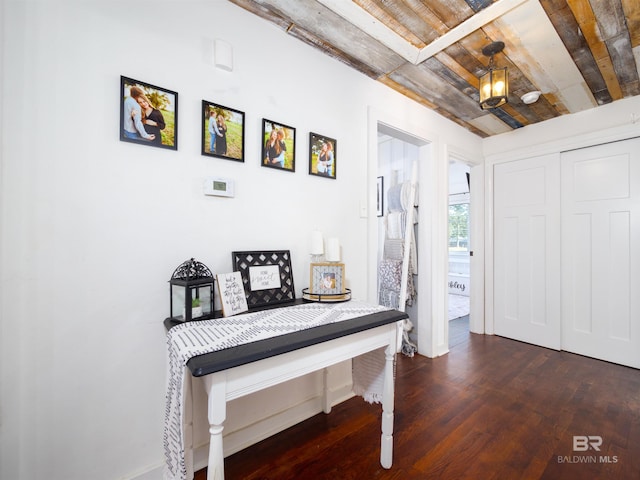 entrance foyer with dark hardwood / wood-style flooring