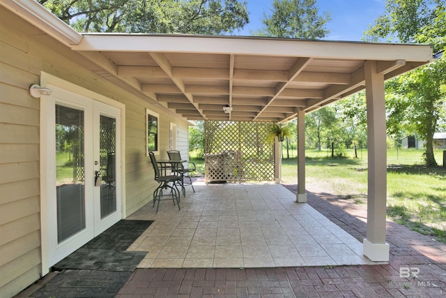 view of patio / terrace with french doors