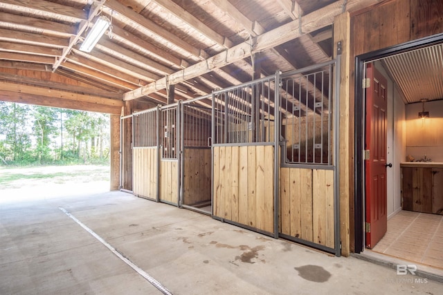 view of horse barn