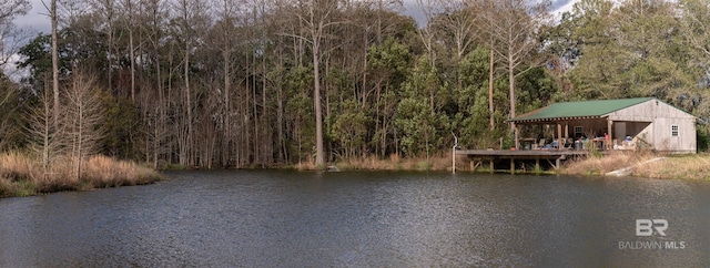 view of property view of water