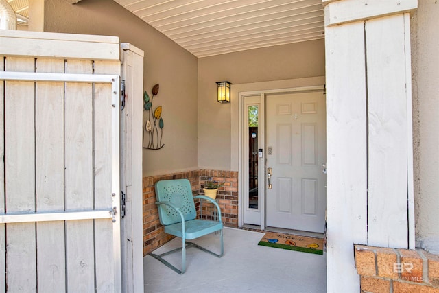 view of doorway to property