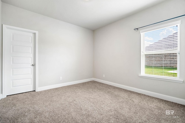 empty room with a wealth of natural light and carpet flooring