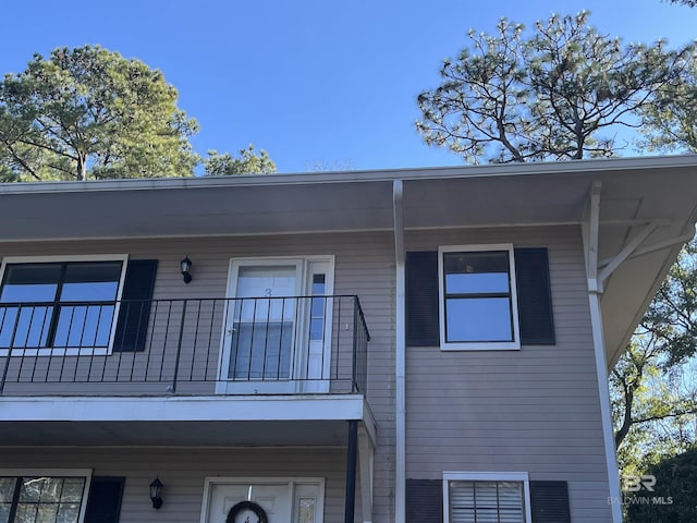 exterior space with a balcony