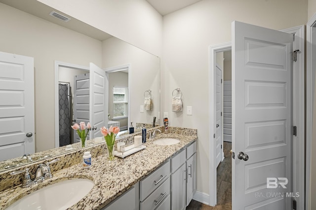 bathroom featuring vanity