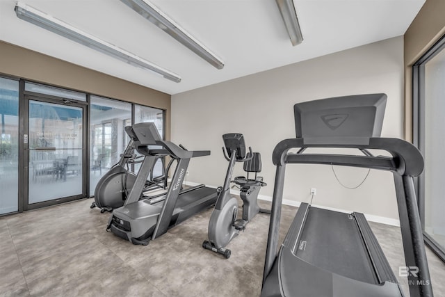 view of gym