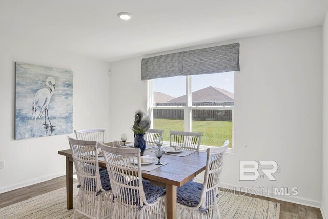 24132 Rieger Dr, Elberta, AL 36530 - dining area featuring wood finished floors and baseboards