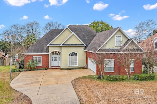 view of front of home featuring a garage