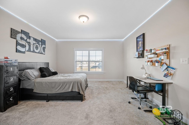 view of carpeted bedroom