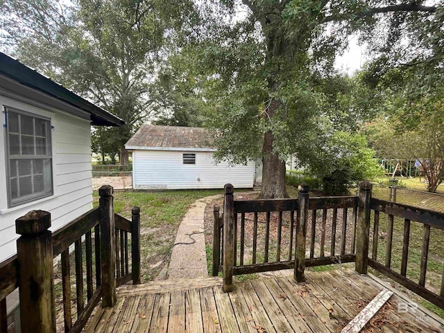 view of wooden deck